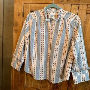 Hope for Flowers by Tracy Reese Frilled Cuff Shirt Size Medium